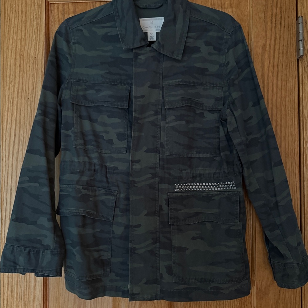 Caslon Olive Green Utility Jacket with Label